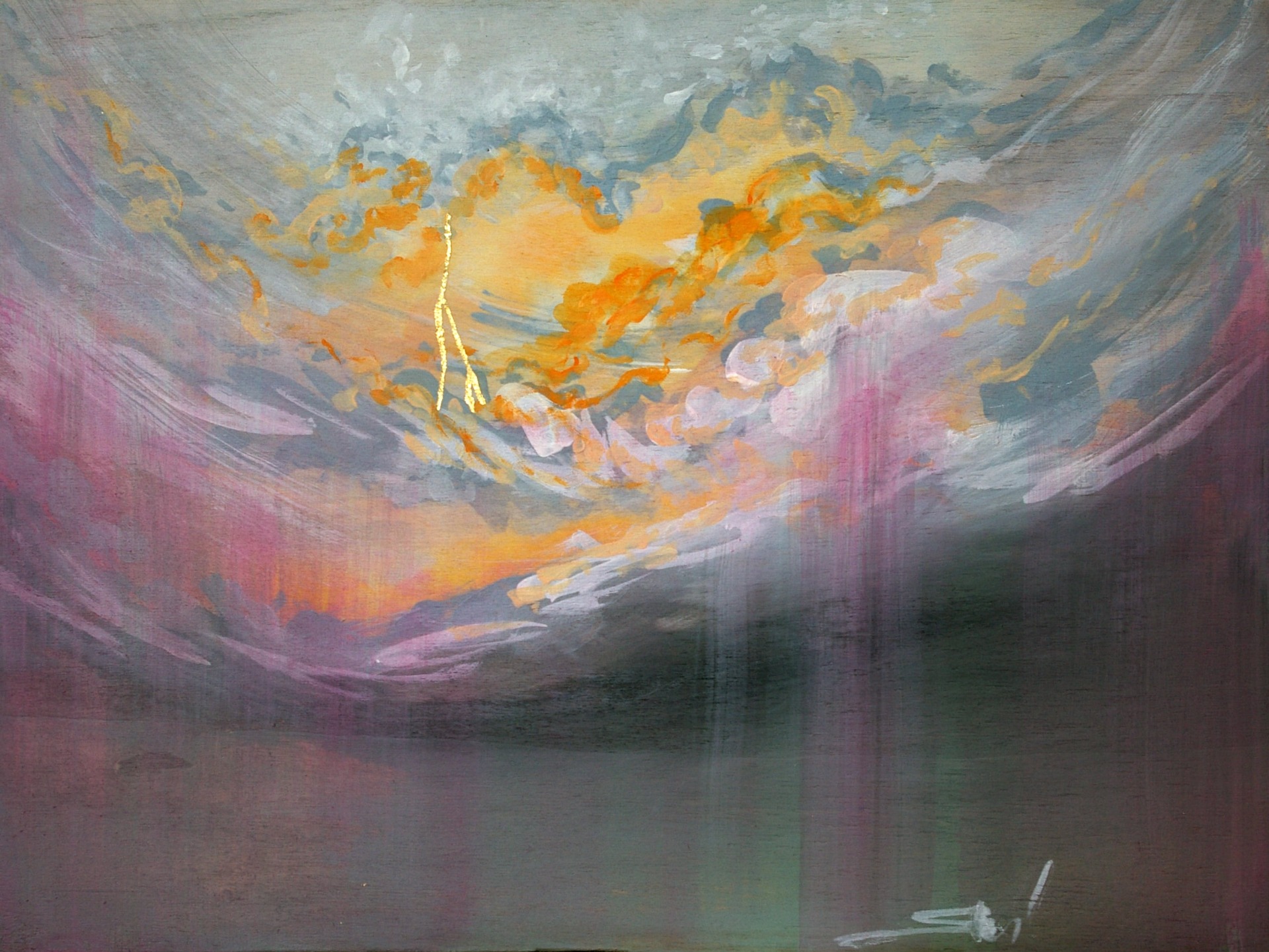 Růžová hodina, 30 x 40 cm, 4 200 kč
